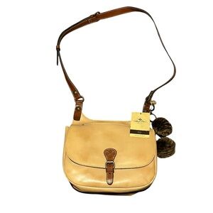 Patricia Nash Leather Shoulder Bag in Sand NWT